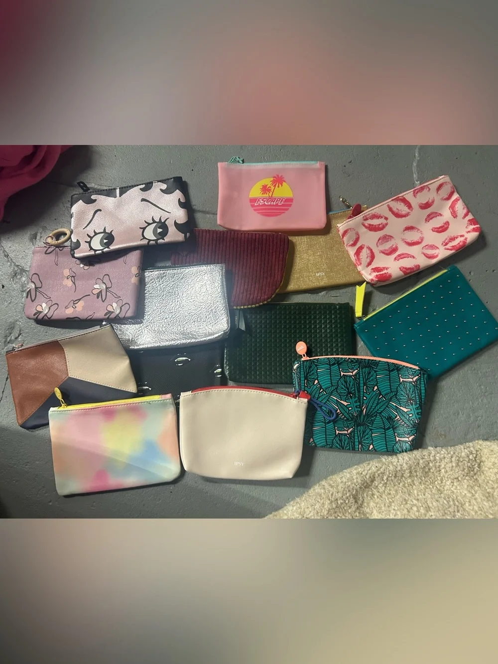 Assorted Women's Cosmetic Pouch - Pink, Teal, Cream and More